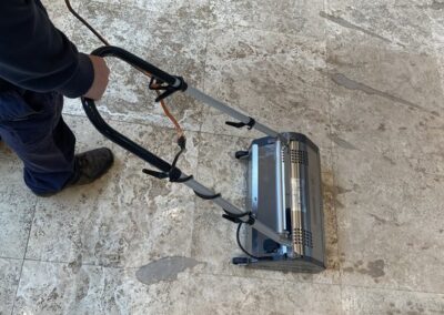 Professional tile and grout cleaning equipment in use, showcasing advanced steam cleaning technology for restoring tile surfaces.